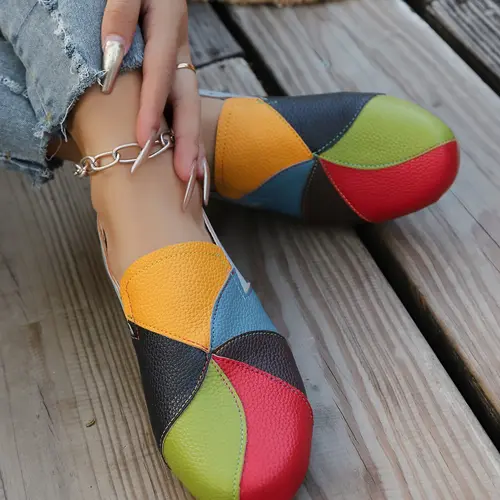 Women's Comfortable Walking Flats, Fashion One-Step Slip-On Casual Shoes, Ideal for Work, Versatile Stylish Choice for All Day Wear, Daily Wear Shoes