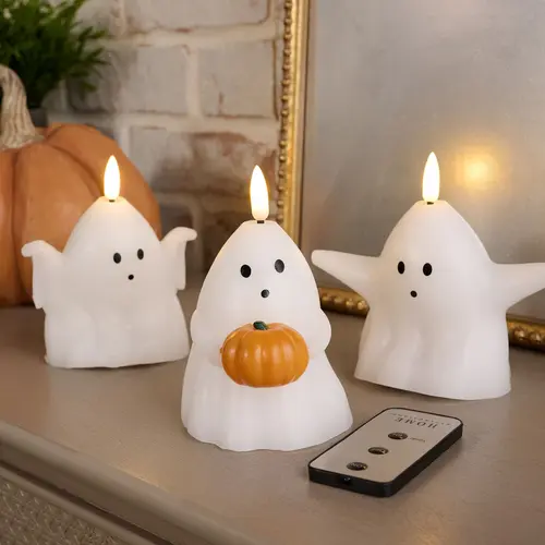 Home Reflections S/3 Flameless Seasonal Figural Candles