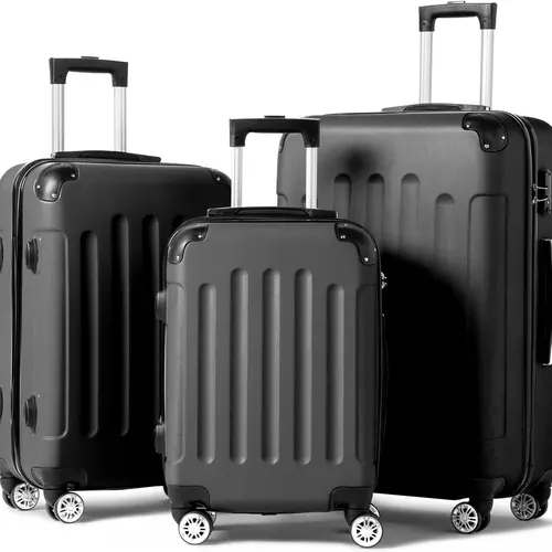 Ubesgoo 3-Piece Spinner Wheels Luggage Set - Lightweight Rolling Multi-Size Suitcases (20in,24 inch,28in) with TSA Lock, Moulded Corners, Carry On Luggage for Business Trips, Travel