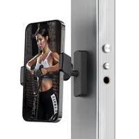 Magnetic Mobile Phone Mount, 360° Adjustable Plastic Phone Accessory with Metal-Surface Grip Base, Workout Gym-Video Ready Holder for All Cellphones, Portable Home-Use Accessory