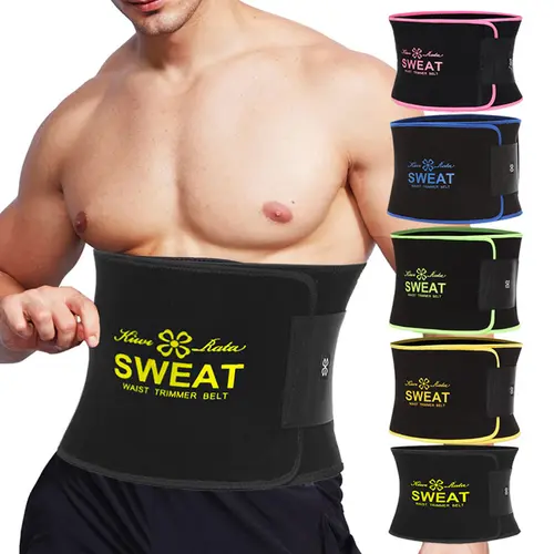 CATTIBOR Sauna Waist Trainer Belt - Exercise Waistband, Sporty Waist Slimmer for Gym Workouts, Sweat Wrap Shapewear for Men & Women, 5 Colors Available, Fitness Waist Trainer