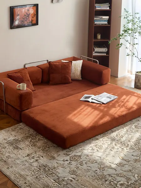 78.8'' Sofa Bed Cloud Couch Corduroy Upholstered Sectional Convertible Multi-Functional Floor Sofa for Living Room & Apartment Furniture
