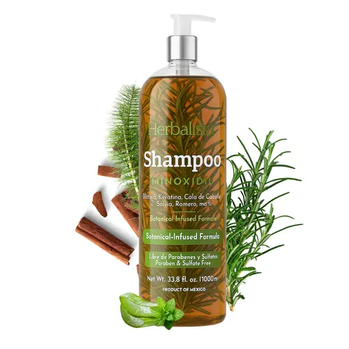 Herbalista Viral Herbal Hair Loss Shampoo - 1000ml (33.8 fl oz) Haircare Cleanser, Hydrating Blend with Real Rosemary, Cinnamon, Aloe, Mint - Strengthens, Regenerates, Accelerates Growth, Natural Ingredients
