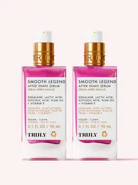 2-Pack Smooth Legend After Shave Serum – Targets Ingrowns and Discoloration with Glycolic Acid & Squalane – Calms Irritation and Redness – Brightens and Smooths Skin on Legs, Underarms & Pubic Area – Lightweight, Fast-Absorbing Formula