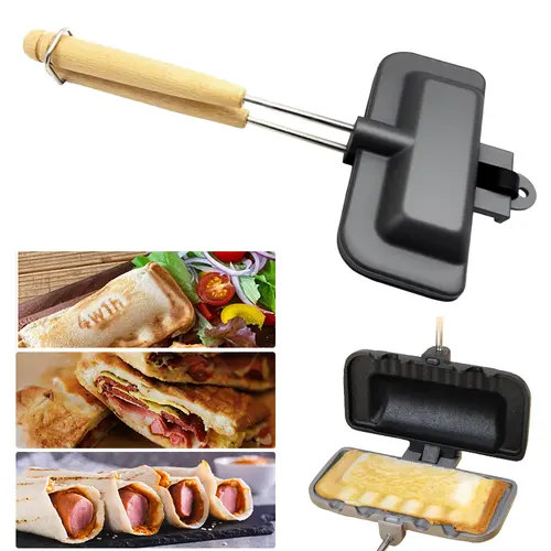 Kitchen Sandwich Grill Pan - Non-Stick Fry Pan Cookware, Compatible with Induction Cooktops and Gas Stoves, Ideal for Home Kitchens, Great Holiday Gift for Christmas and New Year