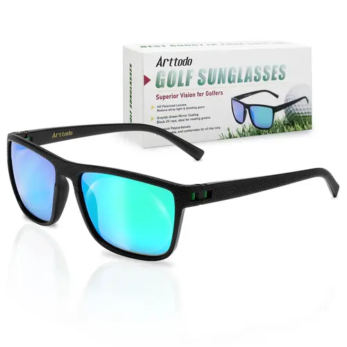 Arttodo Golf Sunglasses, UV Polarized Sunglasses for Men and Women, Lightweight Sunglasses with UV400 Protection for Sprot, 18g，Golf Accessories, Golf Gifts
