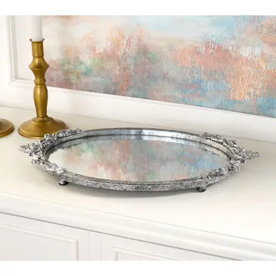 Home Reflections Mirror Frame Decorative Tray