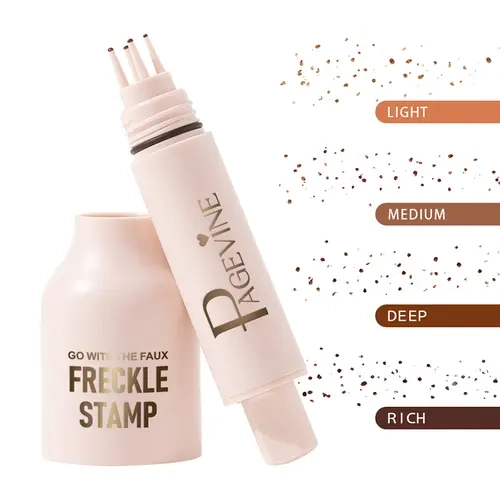 Freckle Pen Cosmetic Beauty Product - Quick-Dry, Waterproof, Smudge-Proof, Long-Wear Makeup Tool for Realistic Faux Freckles, Single Item with Light, Medium, Deep, Rich Shades