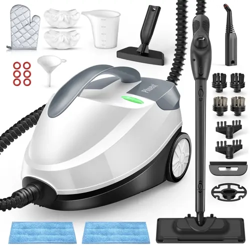 Phueut High-Pressure Lightweight Steam Mop, 1.5L Tank, 28 Attachments, Chemical-Free Heavy-Duty Home Floor Cleaner summerwins,summerwins,dorm essentials,home essentials tiktokshopbacktoschool,back to school,back to school haul,sohochic