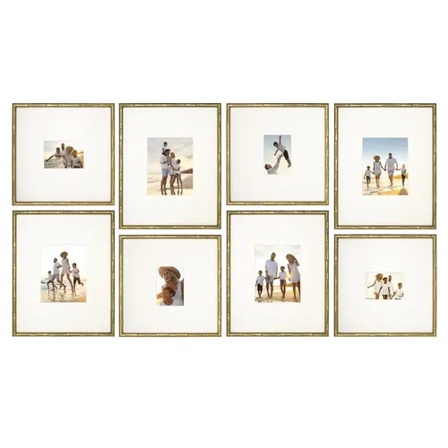 Camden Reed Arcadia 8-Piece Oversized Gallery Wall Frame Set, 16x20 & 16x16 Matted Frames for 8x10 & 5x7 Photos/Art Prints, Home Accessory for House Decor, Homegoods Living Room Decorations