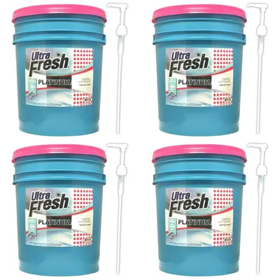 Ultra Fresh Platinum 5 Gal Spring Fresh Fabric Softener Up to 640 Loads (4 Pack)