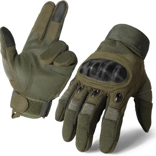 Men's Motorcycle Biker Protective Gloves - Touchscreen Compatible, Hard Shell, Palm Padding for Airsoft, Paintball, Camping Sports,sohochic