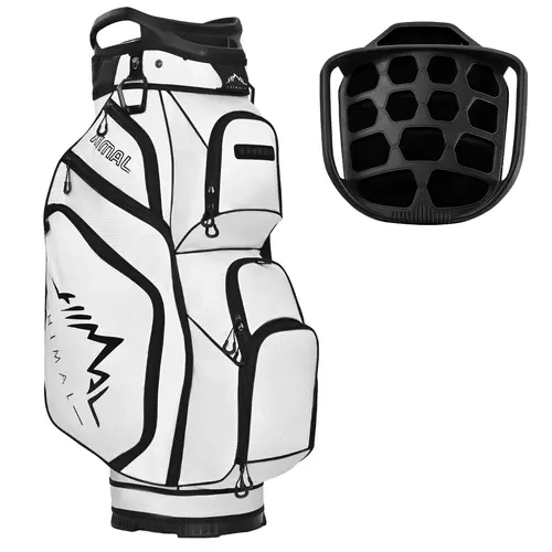 UNIHIMAL 14-Way Golf Cart Bag - Premium Full-Length Golf Accessory for Men with Cooler Pocket, Handles, and Rain Cover, Blue