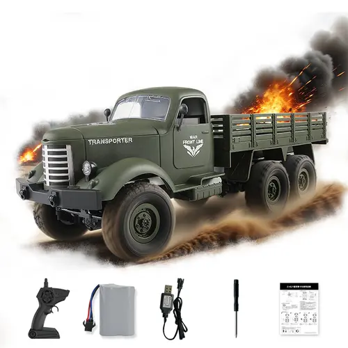 JJRC 2026 Upgraded 1/12 Scale Heavy Duty RC Military Truck - 6x6 All-Terrain Remote Control Crawler, Metal Frame, Dual Differential, 12 Years Above RC Hobby Toy, 12 Months Applicable Gift