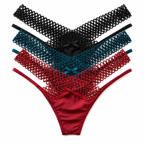 Women's 3PCS Ice Silk Seamless Underwear Set - Low-Rise Panties, Seamless Crotch, Soft, Lightweight, Breathable, Multi-Pack Set Thongs, Lower-Rise, Assorted Colored for Daily Wear tiktokshopbacktoschool