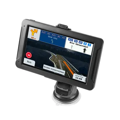 【toolupgrade】VEVOR Car GPS Navigator with 7-Inch Tempered Glass Touchscreen, 16GB System, Built-In Dashcam, Voice Guide, Speed Alert, Red Light Warnings, Custom Truck Routing, Route Planning, Micro USB Cable, User Manual, HD Display for Long Trips