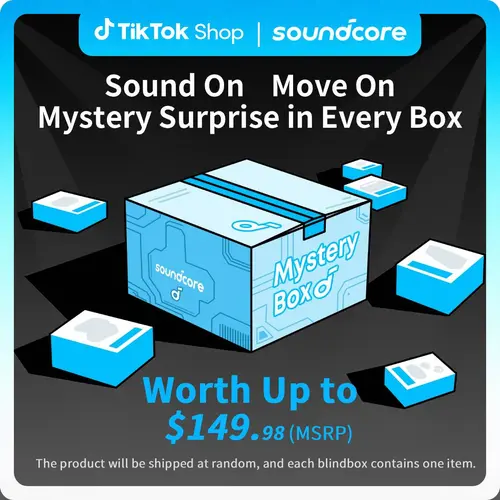 soundcore Limited Bluetooth Audio Blind Box Set - 1 Speaker, 1 Earbuds, Random Model & Color, Mystery Bundle with LED Light, Unboxing Ready #tiktokshopsummersale, Beatsynced Light