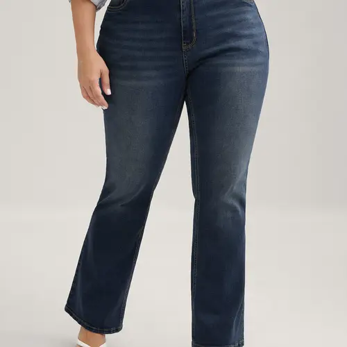 BLOOMCHIC Plus Size High Waisted Bootcut Jeans [M-6X] – Super Stretch Soft Denim Pants, Figure Flattering Curvy Fit Trousers for Women’s Casual Wear, M-6X ,back to school shopping,clothes for back to school,first day of school outfits[M-6X]Back To School,