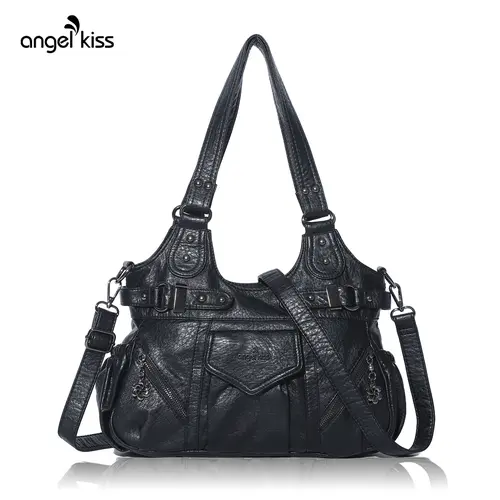 Angel Kiss Women's Preppy Retro Large Soft Hobo Shoulder Bag Crossbody Messenger Purse, Stylish Versatile Daily-Use Bag, Stylish Versatile Bag tiktokshopbacktoschool