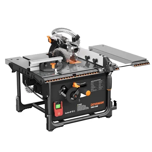 DOVAMAN DTS02M Portable Table Saw, 1800W Power Saw with 8.5" Blade, 0-45° Bevel Cut, 1.77-2.36" Cut Depth, On-Tool Storage, Dust Bag, Push Stick for Woodworking Wood Cutter DIY Projects, Power Saws,toolupgrade