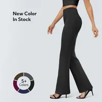 DLOODA Women's High Waist Stretchy Fitted Bootcut Dress Pants - Pull-On Basic Women's Clothes with Pockets, Minimalist Elegant Business Casual Office Slacks for Wardrobe Outfits,back to school shopping Wideleg,sohochic