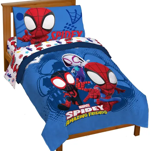 Jay Franco Disney Marvel Spidey and His Amazing Friends Team Spidey Bed Set