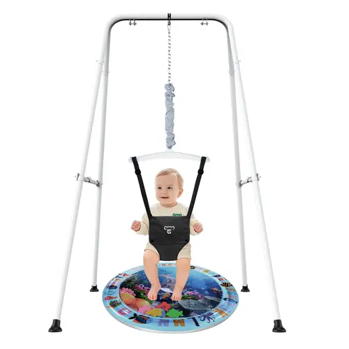 Toddler Jumper Bouncer with Stand - Bounce Seat Exerciser for Active Babies, Easy Set-Up, Indoor Use, Includes Water Mat #tiktokshopbacktoschool