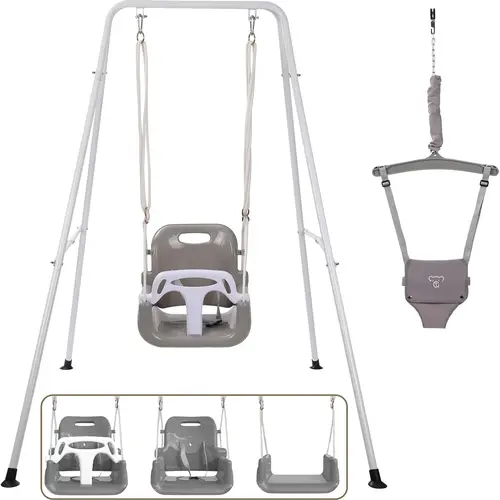 2 in 1 Toddler Swing ＆ Jumper, Swing Set for Indoor/Outdoor, Baby Jumpers and Bouncers, Easy to Assemble & Store, Suitable for Children 6 Months and Older #tiktokshopbacktoschool,back to school#sohochic