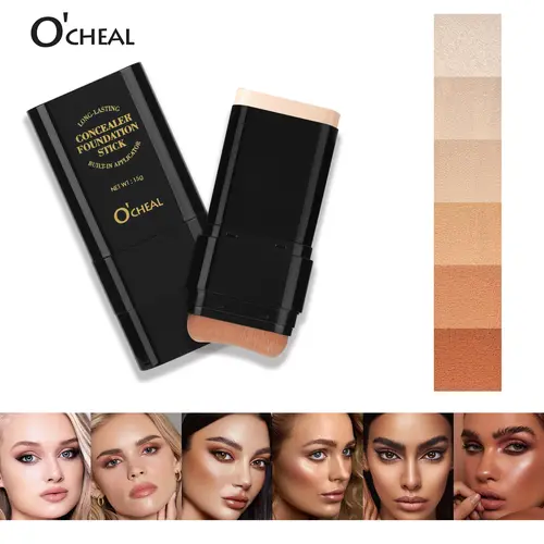 6-Color Dual-Endon Stick - Lightweight Beauty Products for Adulted Eraser Foundatis, Concealer & Highlighter for Acne Marks, Nose Contour, All Skin Types, Flawless Finish, Versatile Cosmetic Tool, Daily Gift (Includes Bottle)#backtoschool,sohochic