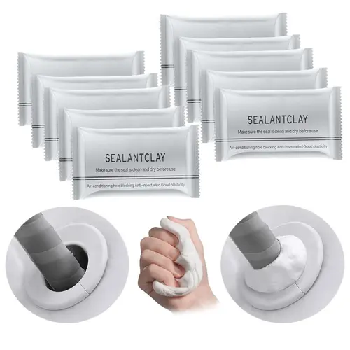 Repair Wall Holes for Wall Hole,10 Counts Waterproof Sealant Mastic,Drain Connection,Quick Mending Mud,Air Conditioning Hole Waterproof Seal Putty.,sohochic