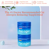 PACAGEN Chicken Flavored Cat Allergen Reducing Supplement - 1.41 oz (40g), 2 Scoops/Day, 98% Active Removal, Allergist Recommended, Patent-Pending, Gut Health Aid, Immune Boost, Longevity Support