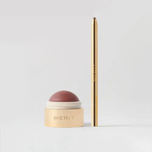MERIT The Bespoke Duo - Best Selling Signature Lip Liner & Flush Balm Blush in Shade Bespoke