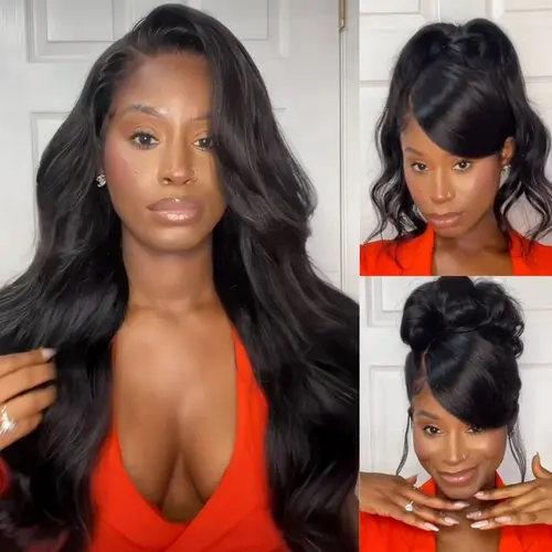 UNICE 13x4 Lace Front Human Hair Wig, Glueless Loose Wave, Side Part, Invisible Drawstring, Put on and Go, Beginner-Friendly Frontal Wig, Glueless Wigs,sohochic