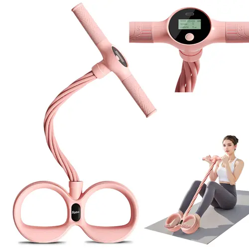 Soulyis Pedal Resistance Bands with Handles, 6-Tubes Multifunction Pedal Resistance Band, Natural Rubber Foot Pedal Resistance Bands, Fitness Bands for Abdomen, Waist, Arm, Leg, Pilates,sohochic
