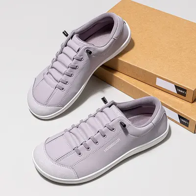 HOBIBEAR Women's PU Leather Slip-On Casual Trainers - Low-Top, Round Toe, Laceless, Flexible Rubber Sole, Slip-Resistant, Fast On/Off, Shoes for Back to School, Walking Athletic Footwear,sohochic