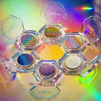 [Back in Stock]Ourbella rainbow highlighter&eyeshadow, sparkly shimmer glitter eyeshadow, high pigmented, talc free, long lasting,SohoChic
