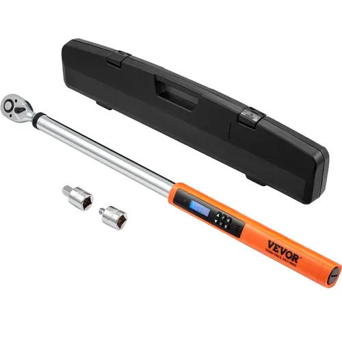 【Fallpicks】VEVOR 1/2" Drive Digital Torque Wrench Kit, 25-250ft.lb/34-340n.m Range, ±2% Accuracy, Reversible Ratchet Head, High-Definition LED Screen, 3 Working Modes, LED Buzzer Calibration for Tight or Deep Spaces, Three Working Modes