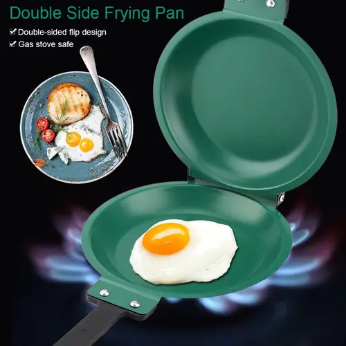 JASISS Double-sided Nonstick Skillet - Cookware Nonstick Fried Pans & Woks, Suitable for Pancakes, Omelets, Bacon, Kitchen & Outdoor Cooking, Christmas New Year Gift Choice,sohochic