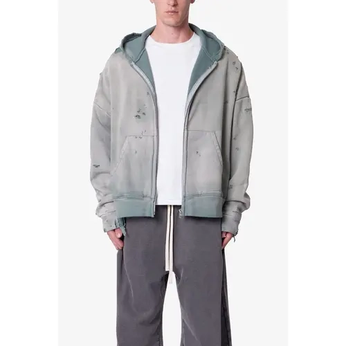 mnml Distressed Thermal Lined Hoodie