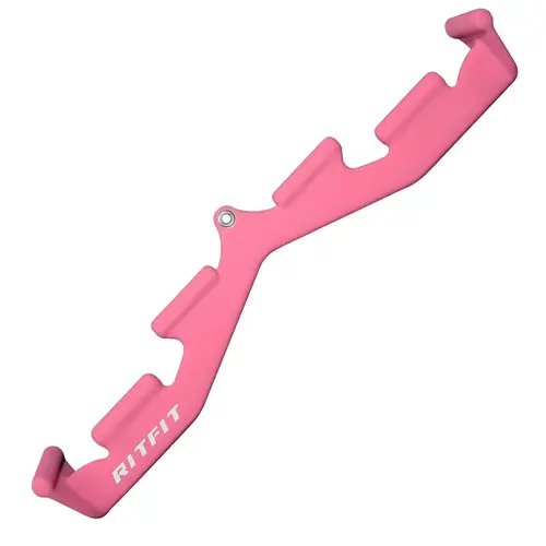 RITFIT V-Shaped Form Lat Pull Down Bar Attachment - Functional Dipped Coating Unisex Fitness Equipment, Ergonomic Design Minimizes Wrist Strain, Home or Gym Ready Exercise Gear for Back Training (Pink, Red, Black)