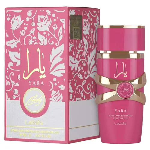 Lattafa Yara Candy Pure Concentrated Perfume Oil - 20 ml Sweet Vanilla Fruity, Elegant Floral, Musky Women's Captivating Fragrance, Long-Lasting Beauty Products Perfumes (Regular Edition Single Item)