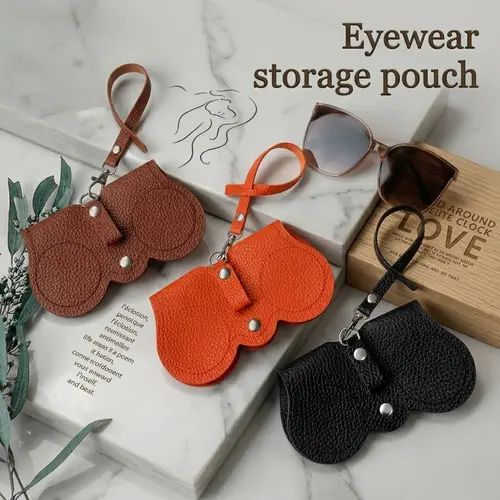 1 Count Sunglasses Protective Case, has a small hanging loop for purses or backpacks, lined with smooth inner material to shield sunglasses from damage Lens Protector
