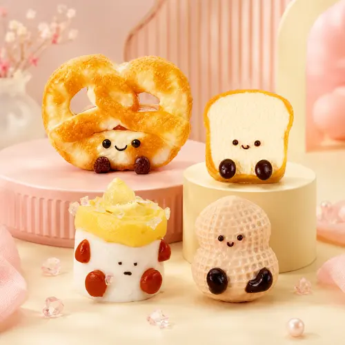 Pawtoto Mini Baby Series Decompression Squishy - Handmade Food-Grade Silicone Stress Relief Fingertoy for Above 12, Kawaii Soft Creamy Clay Feel, Firm-Soft Texture, Quick Rebound for Relaxation & Calming the Mind Sensory Play