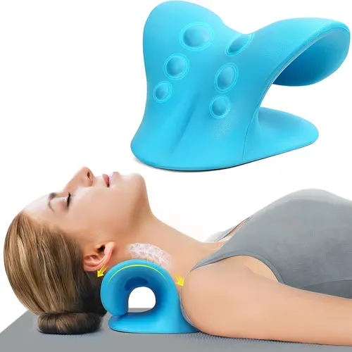 Neck Stretching Support Device, Neck and Shoulder Relaxation Tool, Cervical Support Pillow for Daily Comfort and Relaxation