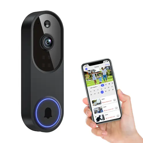 Wireless Video Doorbell Camera - Smart Wireless Security Camera, 1080P, AI Human Detection, Night Vision, Instant Alert, 2-Way Audio, 2.4G WiFi Only, Easy Installation, Rechargeable Battery, Cloud Storage