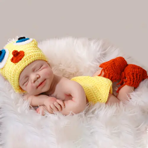 FunCuddle NO.14 18.31-in All Silicone Casting Reborn Baby Doll - Lifelike Newborn, Gorgeous Doll, Baby-Like Skin, Unisex Developmental Toys for 4-6 Yrs, Companion, Role-Playing Toy, Exquisite Packaging, Display-Only, Includes Bottles,sohochic