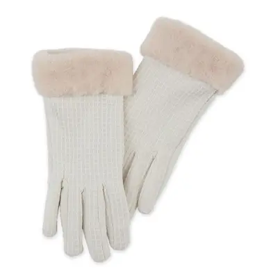 Hadley Wren Winter Waffle Faux Fur Texting Gloves