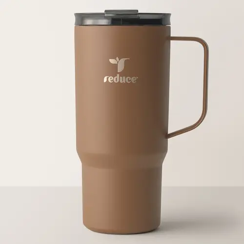 Reduce Hot1 24oz (500-1,000 ml) Insulated Vacuum Flask, Leak-Resist Lid Leakproof Travel Mug, Reusable Tumbler Cup, Coffee Drinkware, Long-Lasting Heat Retention, Portable for Daily Use