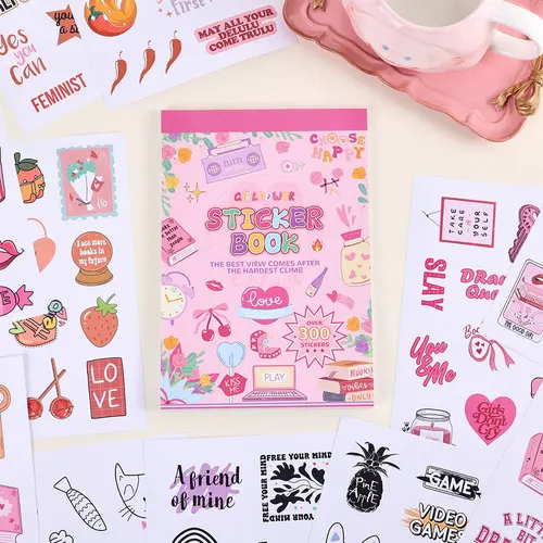 Scrapbook Stickers - Aesthetic DIY Craft Supplies for Adults, 30 Sheets 300+ Pcs Colorful Labels, Creative Marking Tags & Embellishments to Enhance Your Projects, Versatile Bullet Journal Tool