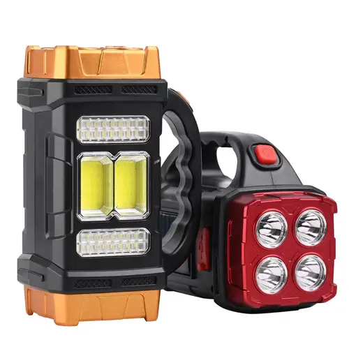 SOLAR FLASHLIGHT！4 MODES & 1000 LUMENS | SOLAR/USB RECHARGEABLE | EMERGENCY POWER BANK | SPOTLIGHT + COB WORK LIGHT | PERFECT FOR OUTDOORS & EMERGENCIES！ tiktokshopbacktoschool